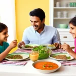 오메가3와 오메가6의 균형 - **Prompt 1: A Vibrant, Healthy Lifestyle Through Balanced Nutrition**
    "A cheerful and energetic ...